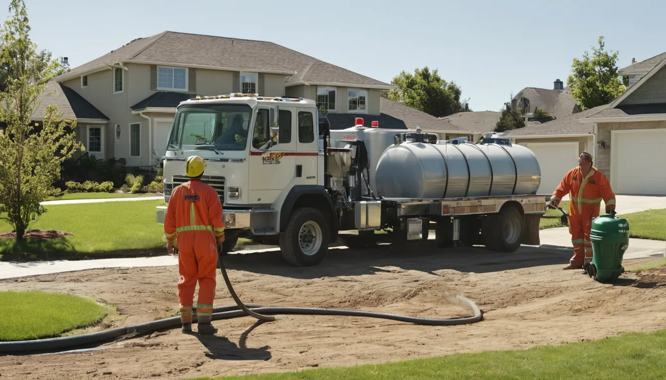 A provider pumping a septic tank at a home in the Bonner Springs area